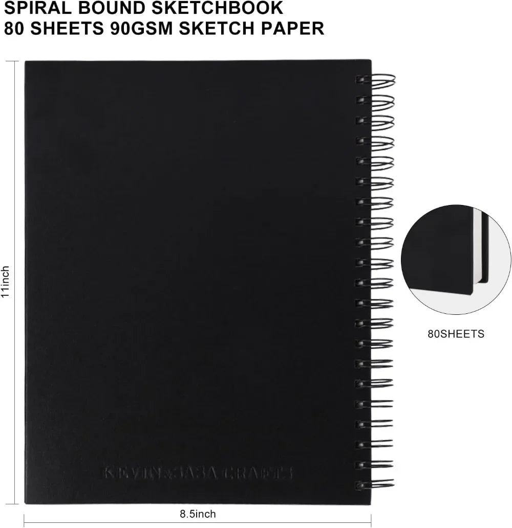 Hign-concerned Spiral Sketchbook 80 Sheets Acid Free Paper