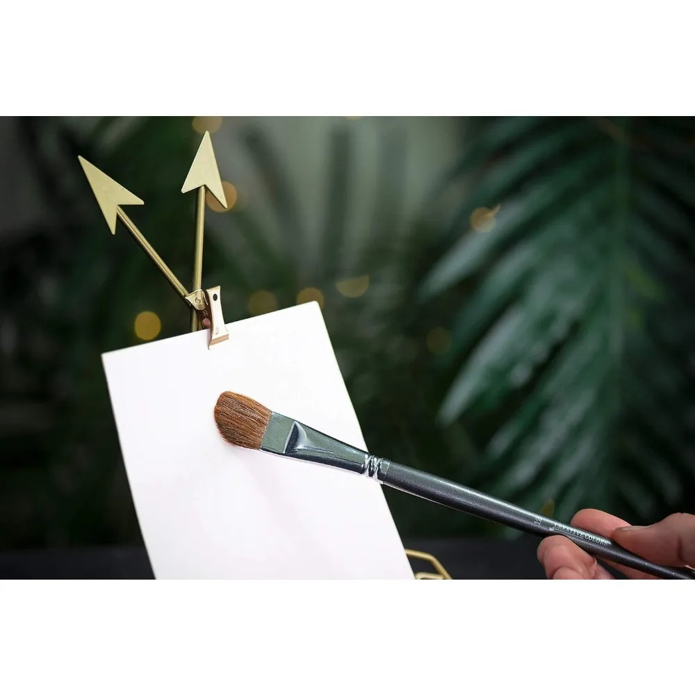 Hign Concerned Chemical Sable Filbert Paint Brushes Set 6
