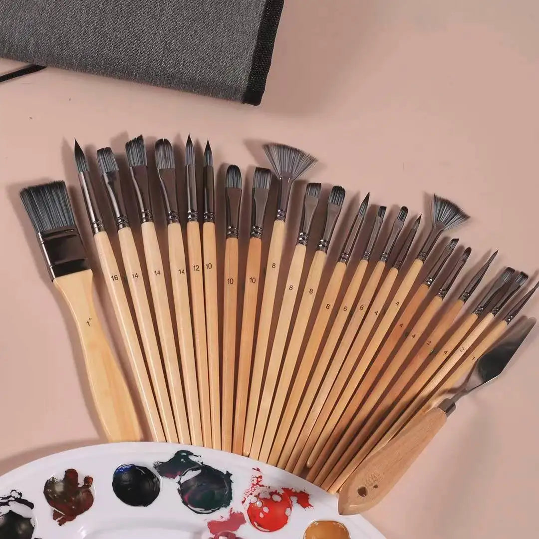 Professional Nylon Hair Artist Brush Set For Watercolor