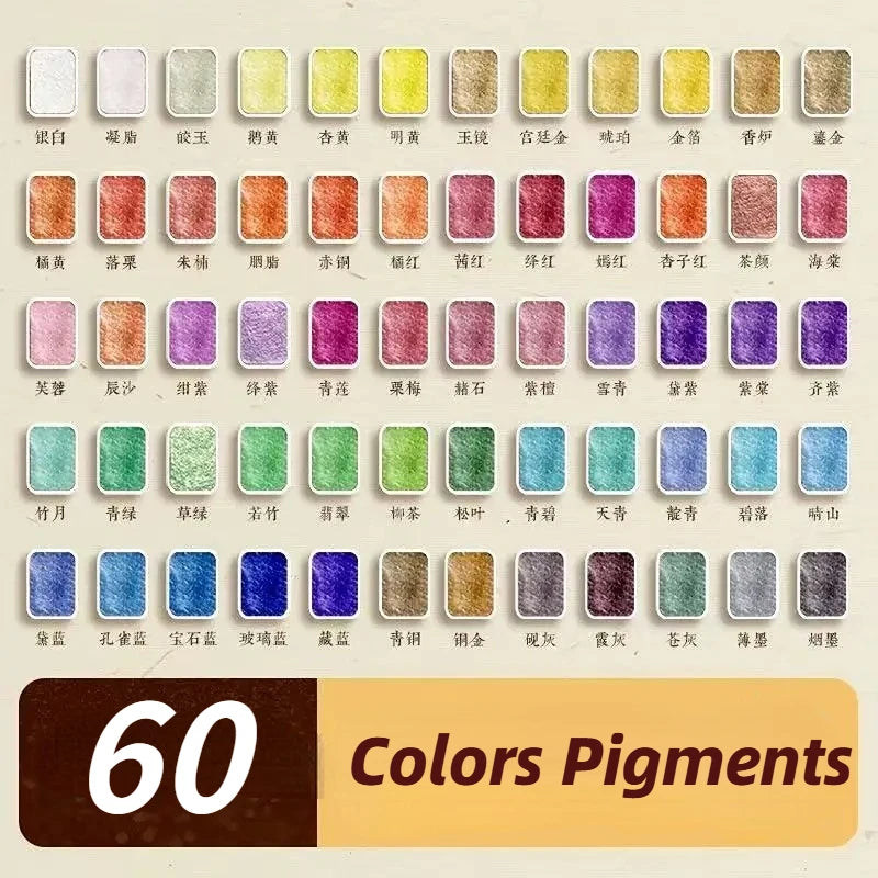 Premium Metallic Watercolor Set With High Pigment Quality