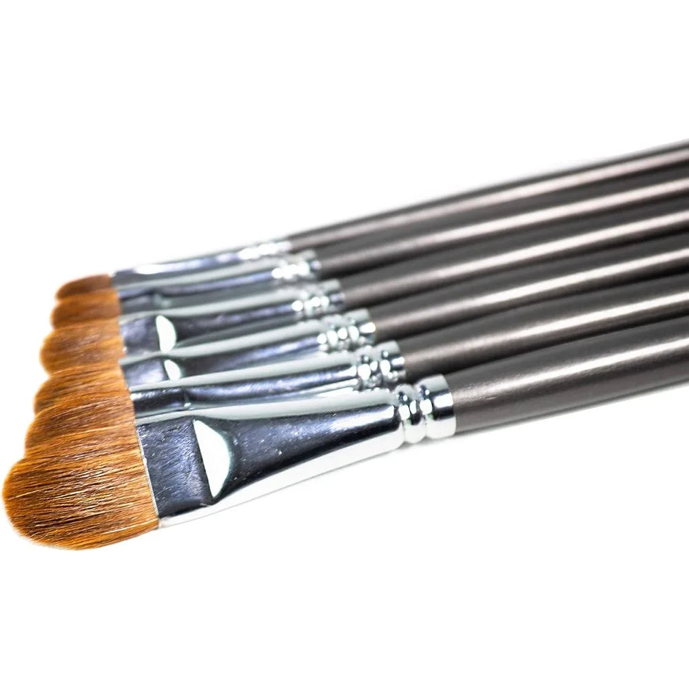 Hign Concerned Chemical Sable Filbert Paint Brushes Set 6