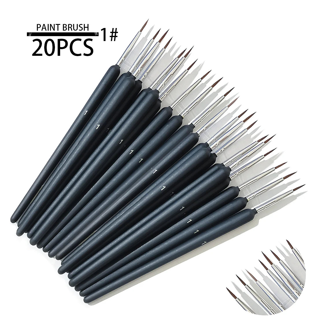LAPOH Miniature Paint Brushes Set Nylon For Watercolor
