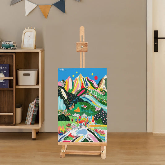 Portable Foldable Wooden Painting Easel Adjustable Stand