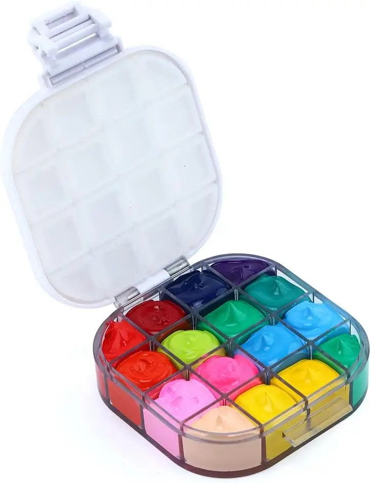 Hign-concerned Paint Save 16 Well Portable Airtight Palette