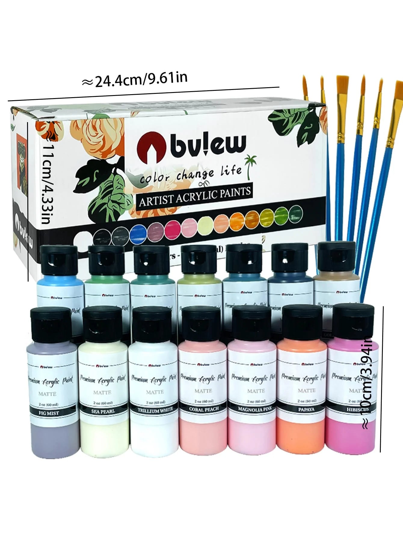 Bview Professional Acrylic Paint Set For Canvas And Crafts