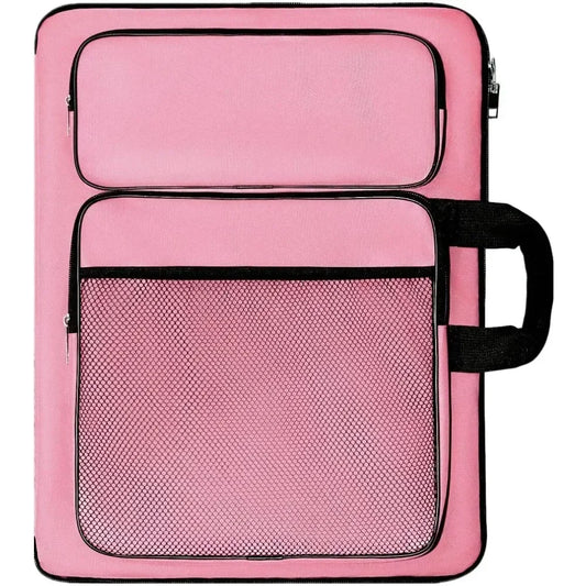 Kids Art Portfolio Tote Bag With Waterproof Canvas Storage