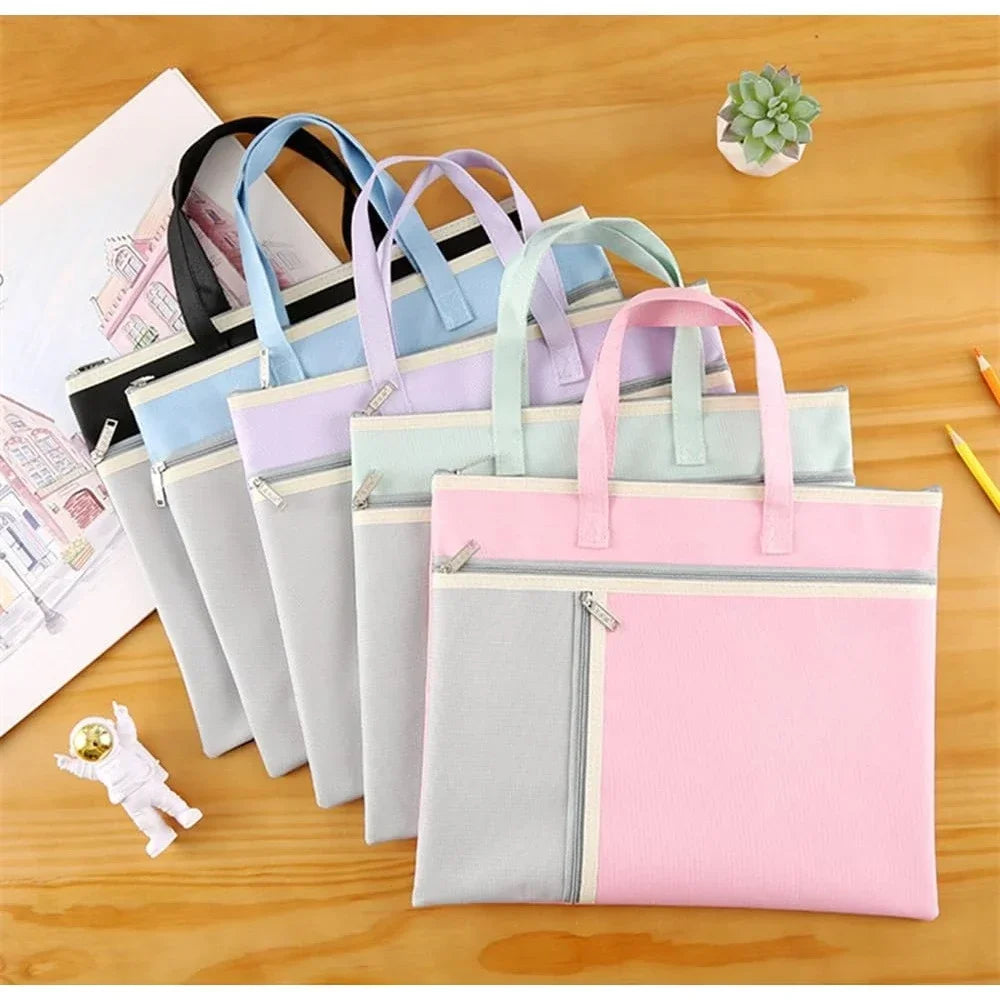 Artist Portfolio Bag With Zipper Handle Large Capacity