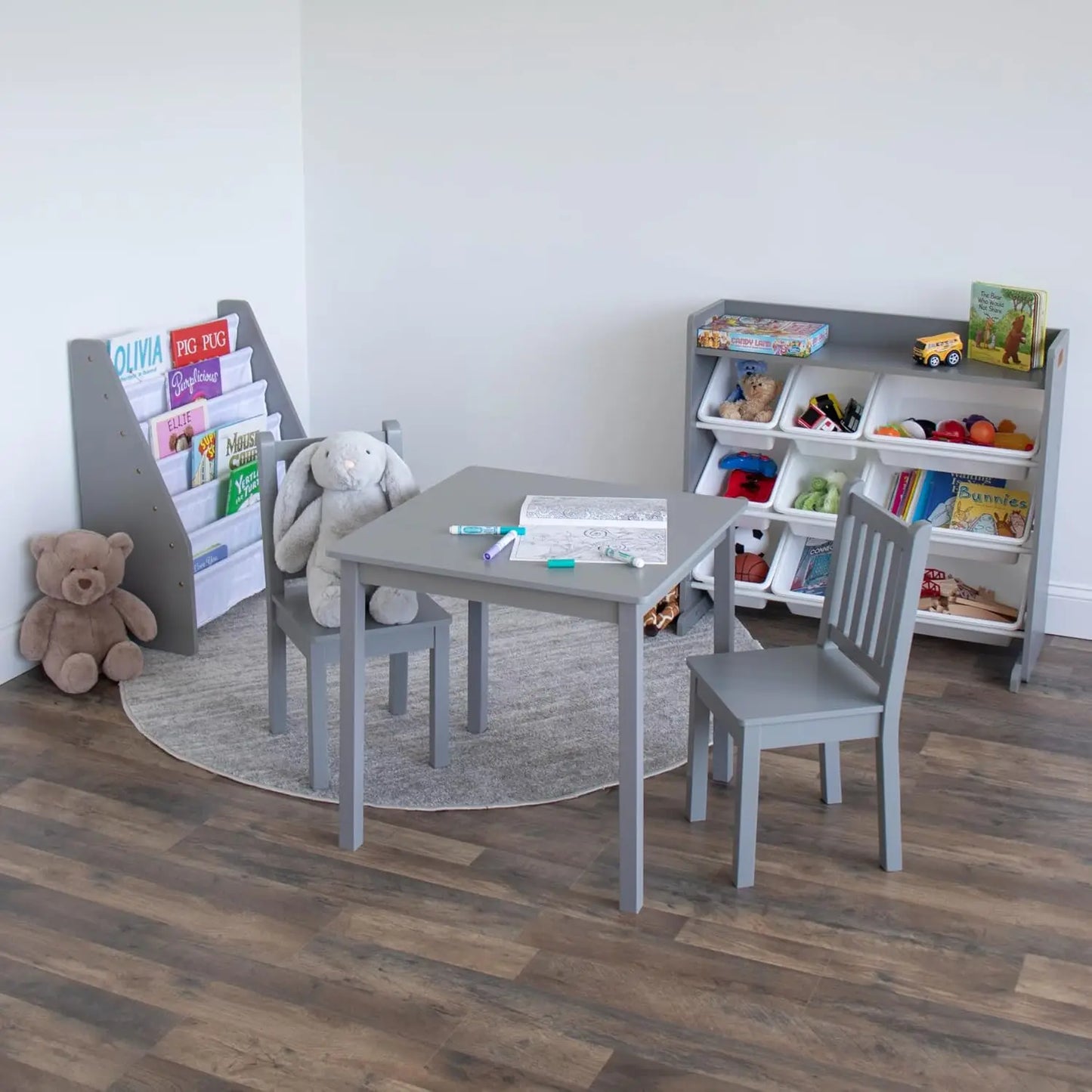Kids Wooden Table And Chairs Set For Arts And Snacks