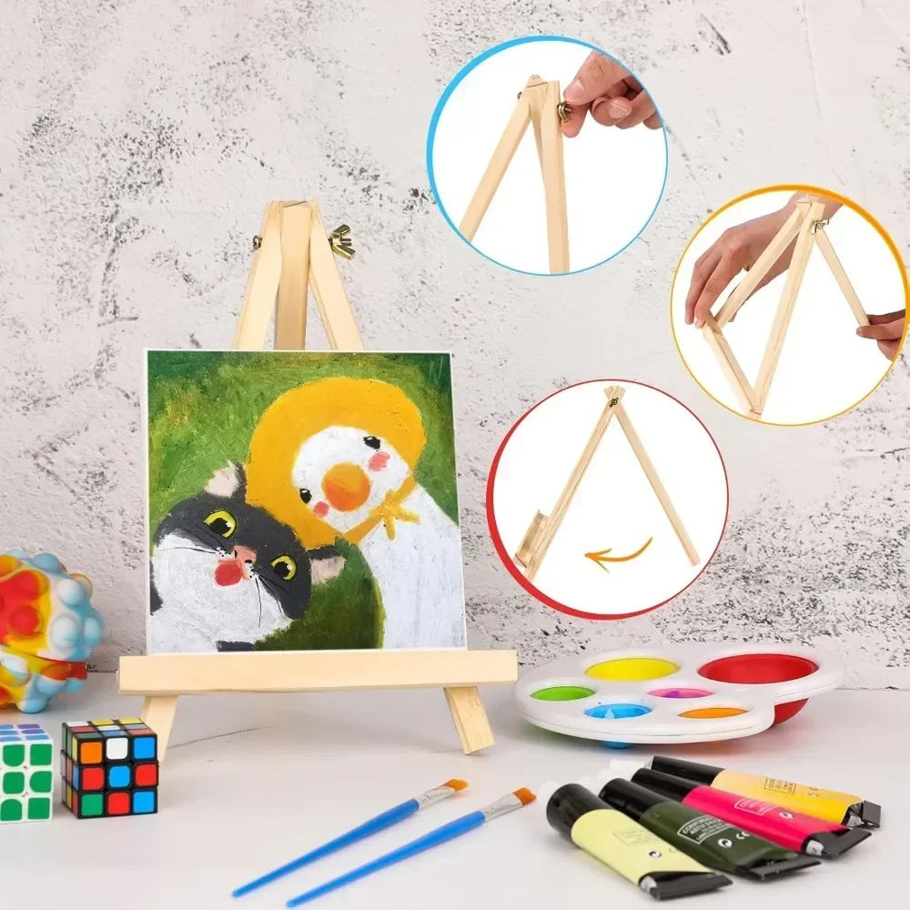 Tabletop Wooden Easels Pack For Painting Crafts And Parties