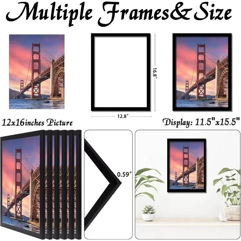 Gallery Quality Picture Frame Set For Canvas And Wall Art