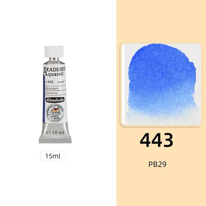 Schmincke KADEMIE Academy Grade Watercolor Paint 15ml Tubes