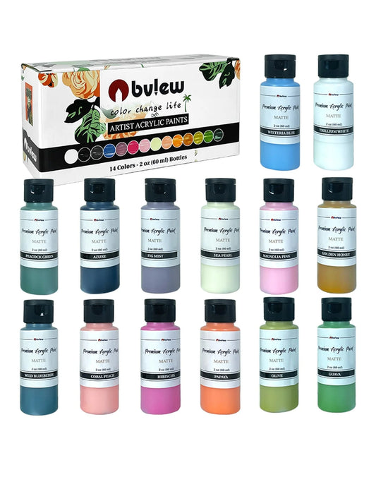 Bview Professional Acrylic Paint Set For Canvas And Crafts