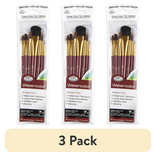 Royal Langnickel Talkon Watercolor Brush Set 3 Pack