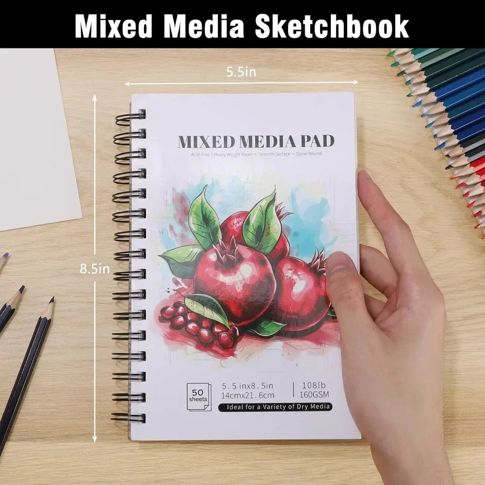 Hign Concerned Mixed Media Sketchbooks 4 Pack Spiral Bound