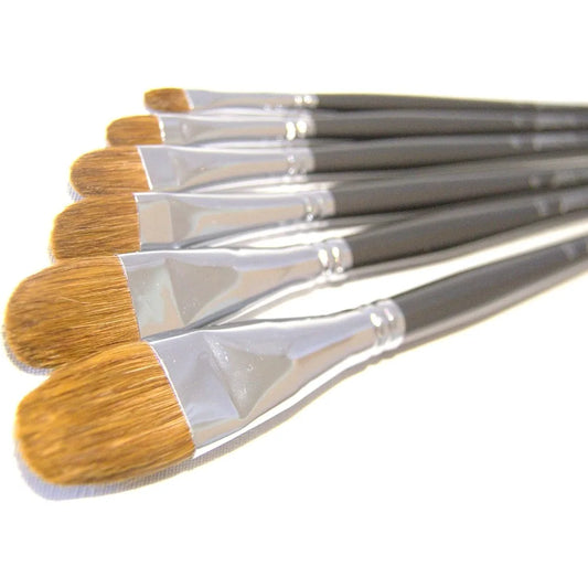 Hign Concerned Chemical Sable Filbert Paint Brushes Set 6