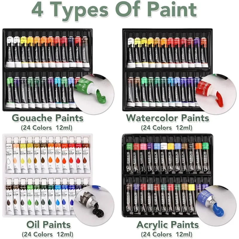 Hign Concerned 166 Pcs Artist Painting Set With 96 Paints