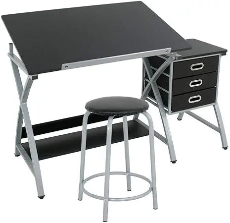 Home Office Drafting Table With MDF Top And Drawers