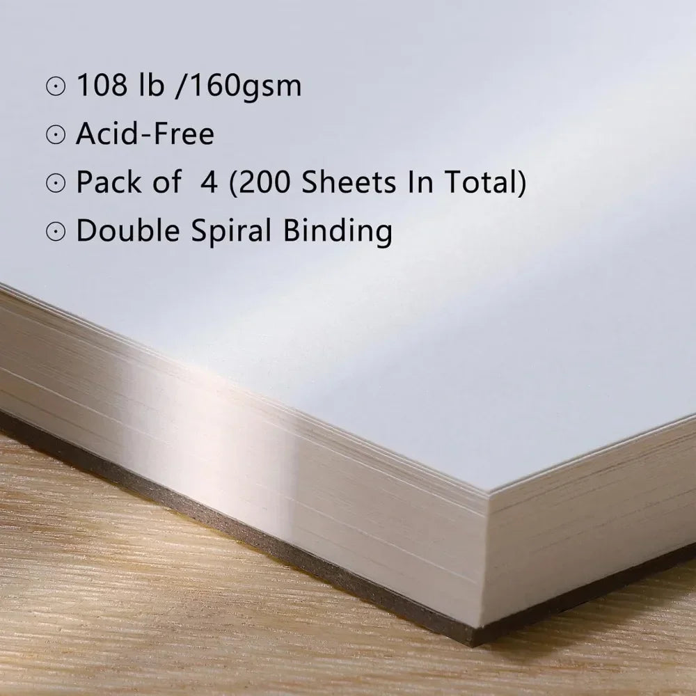 Hign Concerned Mixed Media Sketchbooks 4 Pack Spiral Bound
