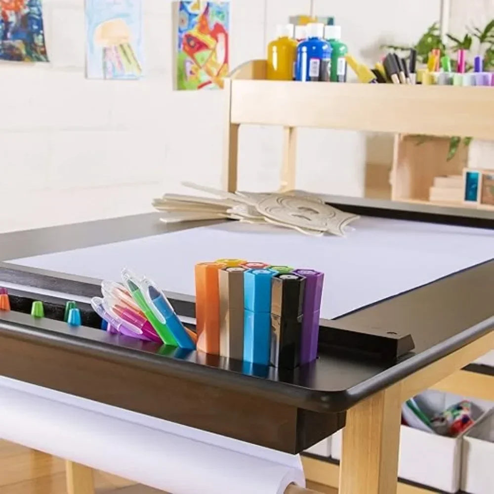 Deluxe Kids Art Center Table With Storage And Paper Roll