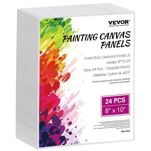 24 Piece Blank Canvas Board Set for Creative Art Projects