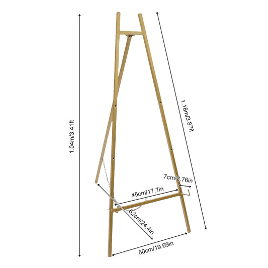 Portable Steel Pipe Floor Easel Stand For Weddings Display