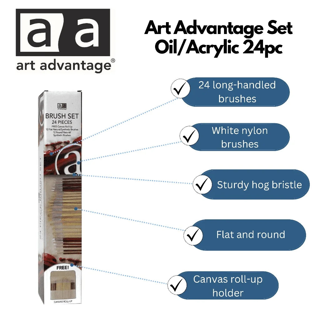 Professional Oil Acrylic Brush Set Nylon And Hog Bristles