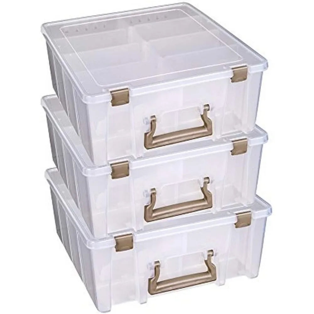 Portable Art And Craft Organizer Cases With Handles