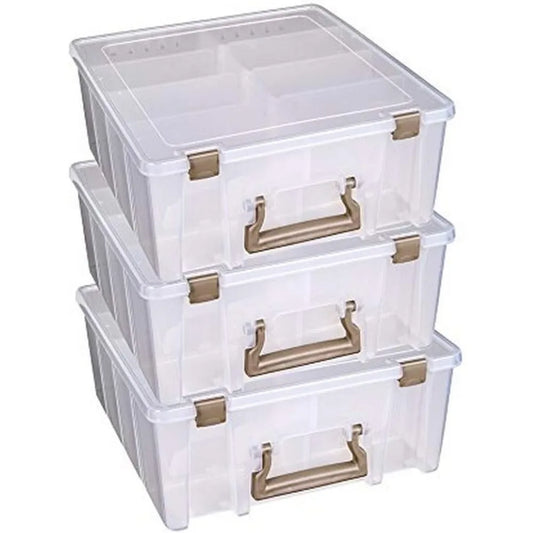 Portable Art And Craft Organizer Cases With Handles