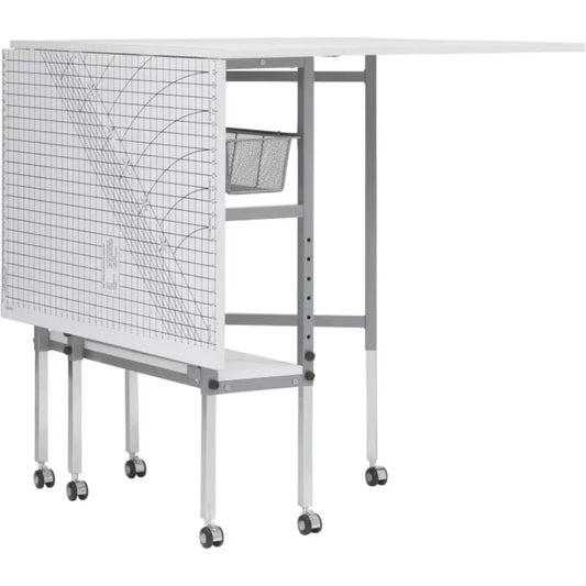 Foldable Hobby Cutting Grid Table With Storage Drawers