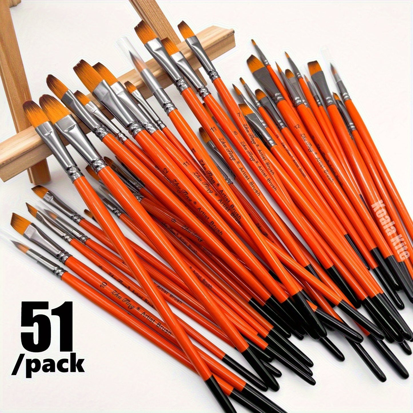 High Quality 51 Piece Paint Brush Set for Artists