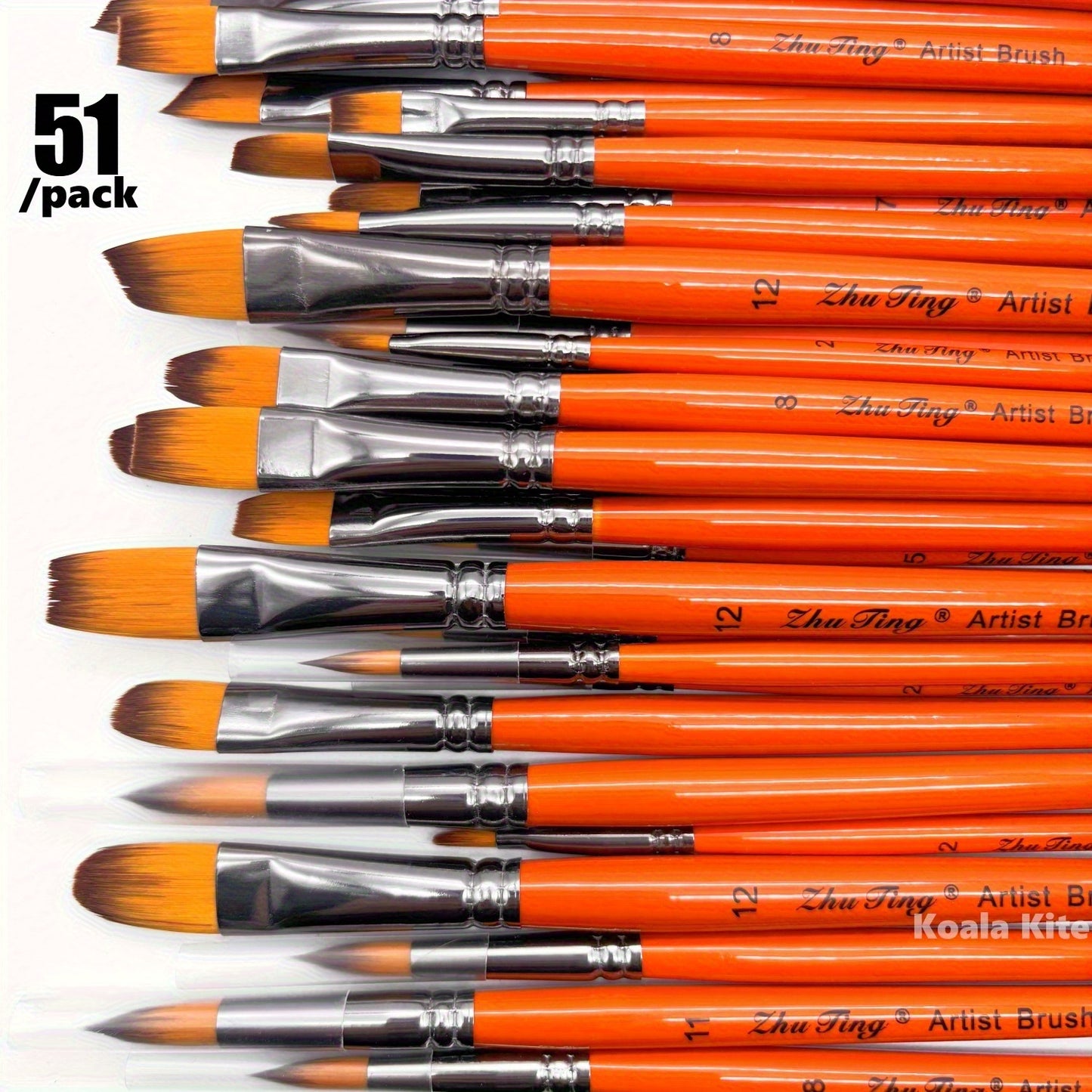 High Quality 51 Piece Paint Brush Set for Artists